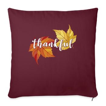 Automne doré, belle saison, feuillage coloré - Housse de coussin décorative 45 x 45 cm - bordeaux - Devant