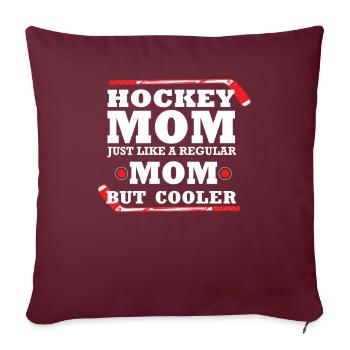 Eishockey Eishockeyspieler Hockey Wintersport Mutt - Sofakissenbezug 45 x 45 cm - Burgunderrot - Vorne