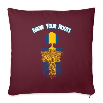 Sweden Swedish roots - Sofa pillowcase 17,3'' x 17,3'' (45 x 45 cm) - burgundy - Front