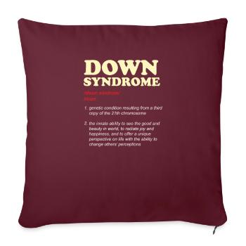 Définition du syndrome de Down - Housse de coussin décorative 45 x 45 cm - bordeaux - Devant
