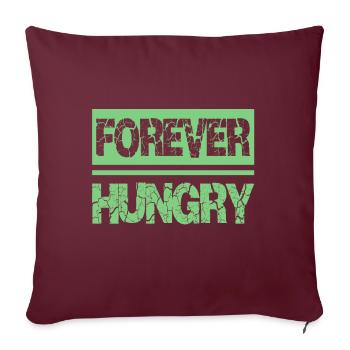 La famine - Housse de coussin décorative 45 x 45 cm - bordeaux - Devant