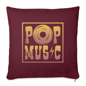 Musique pop femme, kpop, vietnam, anime, musique, gosse - Housse de coussin décorative 45 x 45 cm - bordeaux - Devant