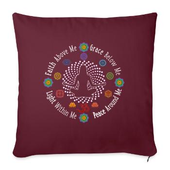 Méditation - Housse de coussin décorative 45 x 45 cm - bordeaux - Devant