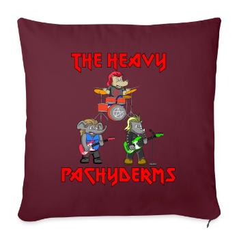 LES PACHYDERMES LOURDS - LES PÈRES JOUENT DU MÉTAL - Housse de coussin décorative 45 x 45 cm - bordeaux - Devant