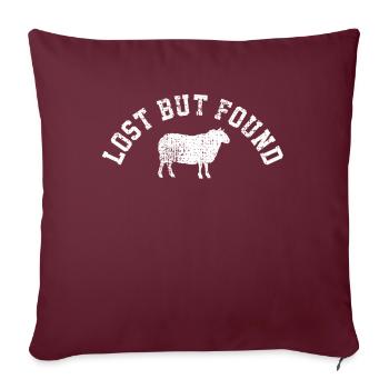 Citation biblique chrétienne de Dieu - Housse de coussin décorative 45 x 45 cm - bordeaux - Devant