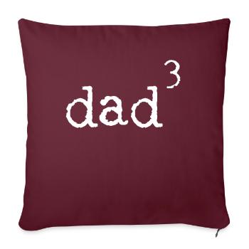 Papa Papa Papa Papa - Sofakissenbezug 45 x 45 cm - Burgunderrot - Vorne