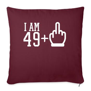 50 ans 50 ans - Housse de coussin décorative 45 x 45 cm - bordeaux - Devant