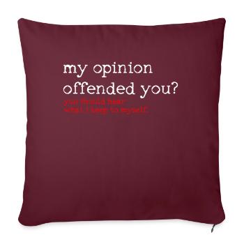 Chemises à citation sarcastique - Housse de coussin décorative 45 x 45 cm - bordeaux - Devant