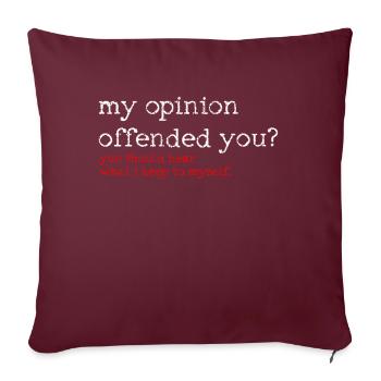 Chemises à citation sarcastique - Housse de coussin décorative 45 x 45 cm - bordeaux - Devant