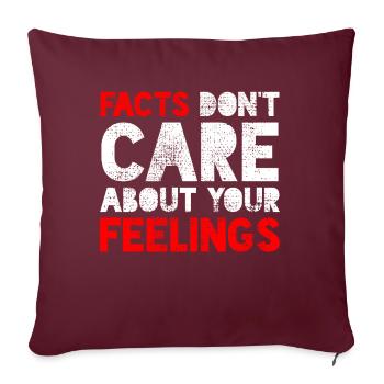 Faits Sentiments Citations Citations Proverbes Proverbes - Housse de coussin décorative 45 x 45 cm - bordeaux - Devant