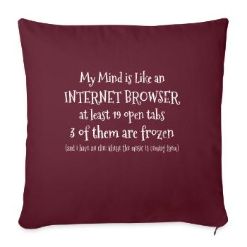 Internet Computer Network Technologie - Housse de coussin décorative 45 x 45 cm - bordeaux - Devant