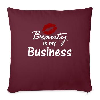 Esthéticienne Cosmétologie - Housse de coussin décorative 45 x 45 cm - bordeaux - Devant