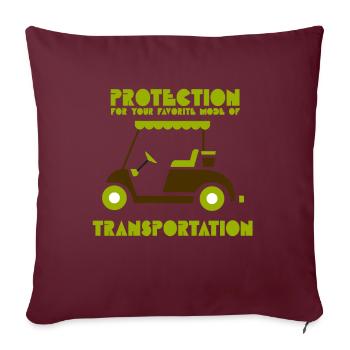 Golfspiel Golf Cart Transportation - Sofakissenbezug 45 x 45 cm - Burgunderrot - Vorne