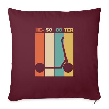 Scooter électrique Escooter - Housse de coussin décorative 45 x 45 cm - bordeaux - Devant