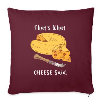 Käse Cheddar Pun Pun - Sofakissenbezug 45 x 45 cm - Burgunderrot - Vorne