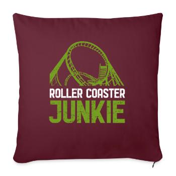 Junkie de montagnes russes - Housse de coussin décorative 45 x 45 cm - bordeaux - Devant