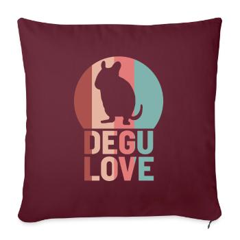 dégu - Housse de coussin décorative 45 x 45 cm - bordeaux - Devant