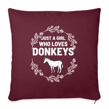baudet - Housse de coussin décorative 45 x 45 cm - bordeaux - Devant