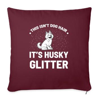 Husky Hund Welpe Welpe - Sofakissenbezug 45 x 45 cm - Burgunderrot - Vorne