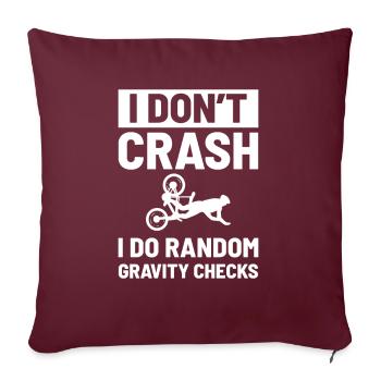 Gravité Motocross Biking - Housse de coussin décorative 45 x 45 cm - bordeaux - Devant
