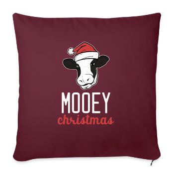 Costume De Vache De Noël - Housse de coussin décorative 45 x 45 cm - bordeaux - Devant