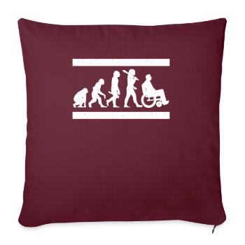 Handicap PWD Fauteuil roulant Evolution - Housse de coussin décorative 45 x 45 cm - bordeaux - Devant