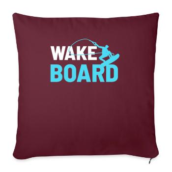 wakeboard - Housse de coussin décorative 45 x 45 cm - bordeaux - Devant