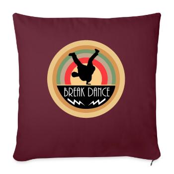 break dance - Housse de coussin décorative 45 x 45 cm - bordeaux - Devant