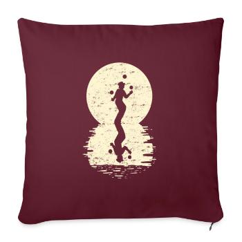 jongler - Housse de coussin décorative 45 x 45 cm - bordeaux - Devant