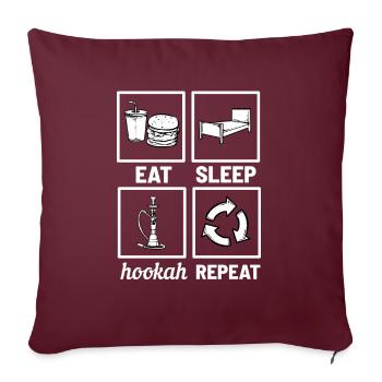 narguilé - Housse de coussin décorative 45 x 45 cm - bordeaux - Devant