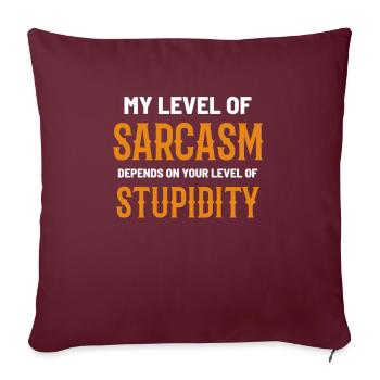 Sarcasme sarcasme - Housse de coussin décorative 45 x 45 cm - bordeaux - Devant