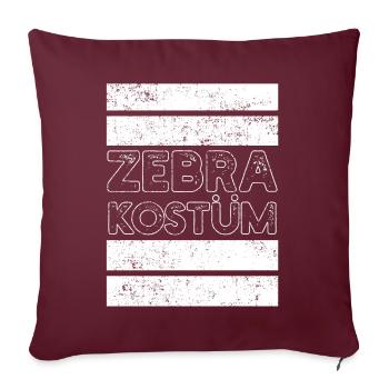 Costume de zèbre Costume animal Carnaval d'Halloween - Housse de coussin décorative 45 x 45 cm - bordeaux - Devant