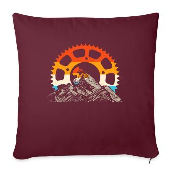Vététiste - Amoureux Du VTT - Housse de coussin décorative 45 x 45 cm - bordeaux - Devant