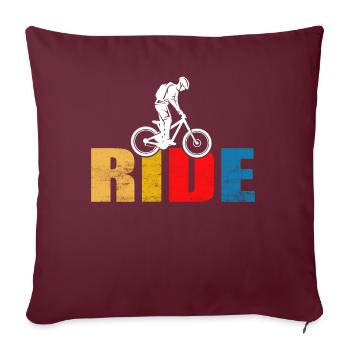 MOUNTAINBIKE-TOUR - Sofakissenbezug 45 x 45 cm - Burgunderrot - Vorne