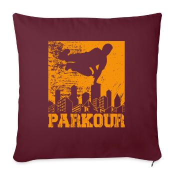 Parkour - Housse de coussin décorative 45 x 45 cm - bordeaux - Devant