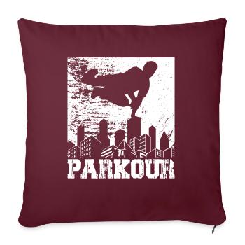 Parkour - Housse de coussin décorative 45 x 45 cm - bordeaux - Devant