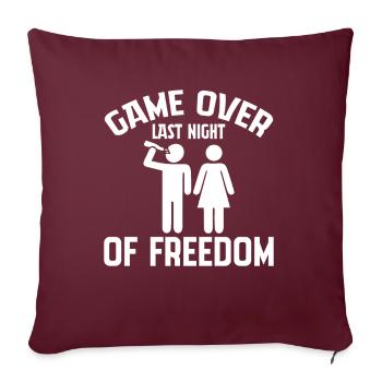 Jeu Terminé Dernière Nuit De Liberté Mariage Amour - Housse de coussin décorative 45 x 45 cm - bordeaux - Devant