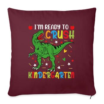 Je Suis Prêt À Écraser Le Jardin D'enfants - Housse de coussin décorative 45 x 45 cm - bordeaux - Devant