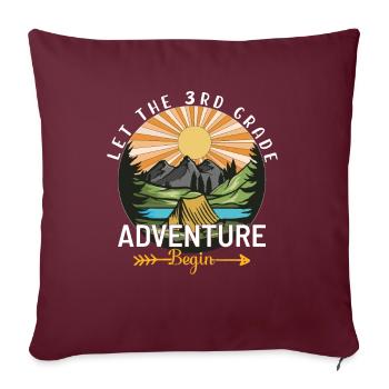 L'aventure De La 3e Année - Housse de coussin décorative 45 x 45 cm - bordeaux - Devant
