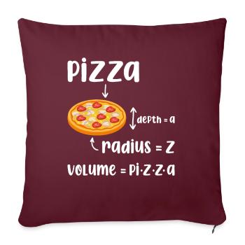 Volume Drôle De Pizza - Housse de coussin décorative 45 x 45 cm - bordeaux - Devant