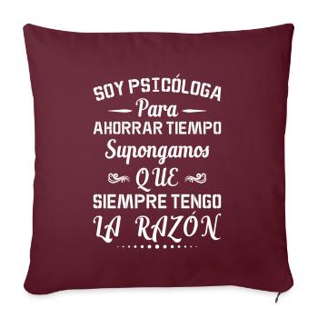 Je Suis Psychologue - Housse de coussin décorative 45 x 45 cm - bordeaux - Devant