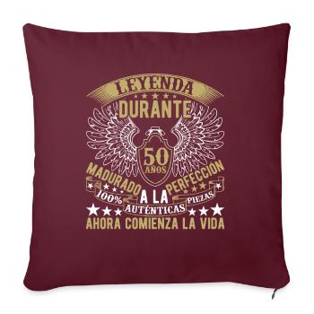 Cadeau Pour Le 50e Anniversaire - Housse de coussin décorative 45 x 45 cm - bordeaux - Devant