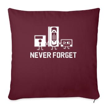 Ne Jamais Oublier - Housse de coussin décorative 45 x 45 cm - bordeaux - Devant