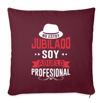 Papi Retraité Je Suis Un Grand-père Professionnel - Housse de coussin décorative 45 x 45 cm - bordeaux - Devant
