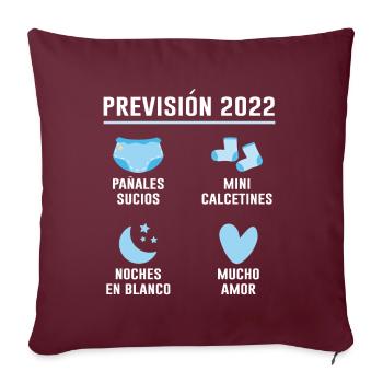 Prévisions Pour 2022 Cadeau De Grossesse 2022 - Housse de coussin décorative 45 x 45 cm - bordeaux - Devant