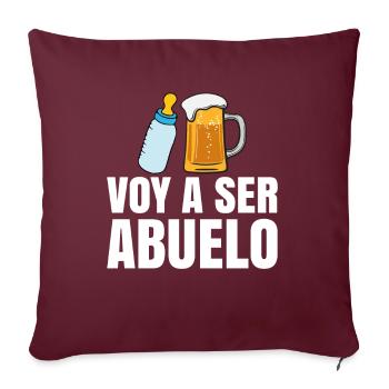 Je Vais Être Un Grand-père - Housse de coussin décorative 45 x 45 cm - bordeaux - Devant