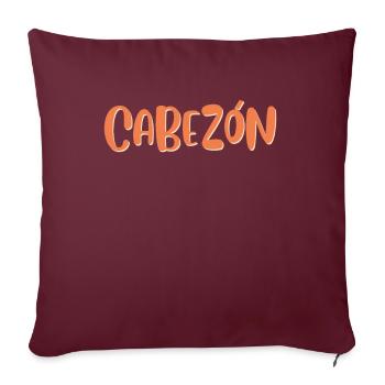 Tête - Housse de coussin décorative 45 x 45 cm - bordeaux - Devant