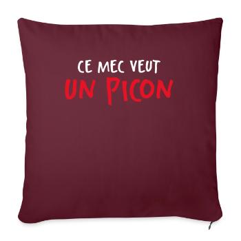 Ce Mec Veut Un Picon - Housse de coussin décorative 45 x 45 cm - bordeaux - Devant