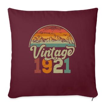 Vintage 1921 - Housse de coussin décorative 45 x 45 cm - bordeaux - Devant