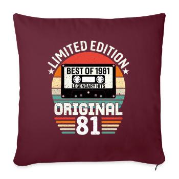 Édition Limitée Du Meilleur De L'original De 1981 - Housse de coussin décorative 45 x 45 cm - bordeaux - Devant